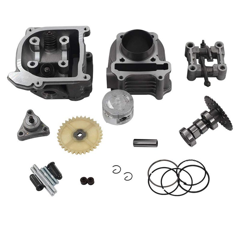 KYMLAA GY6 Cylinder Rebuild Kits Kymlaa 100cc Big Bore Kit for 69mm Valve 49CC 50CC 139QMB Moped Scooter Engine 50mm Bore Upgrade Set with 6pin Racing CDI Ignition Coil Performance Spark Plug Clutch Spring - Image 2